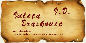 Vuleta Drašković vizit kartica